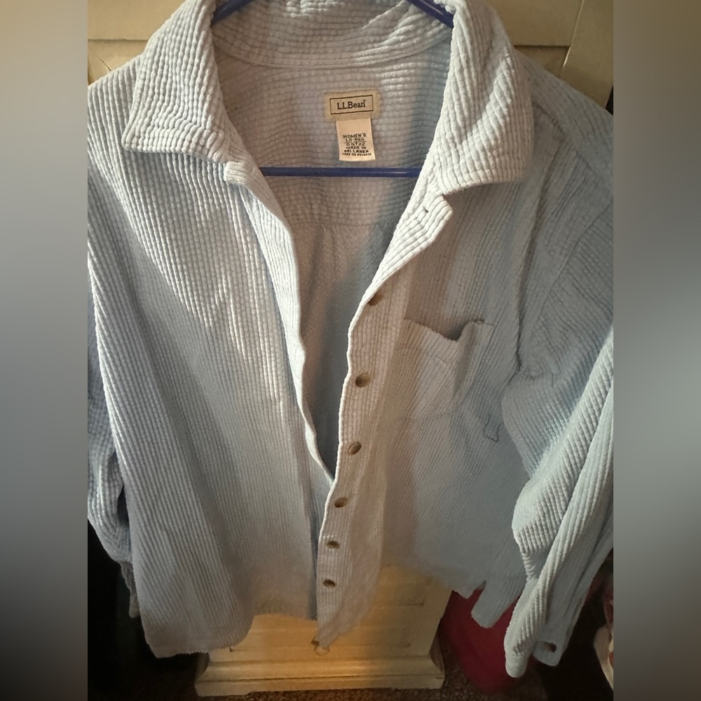 ll bean cord work shirt New condition